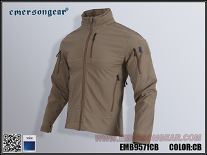 Emersongear abrigo suave resistente al viento con etiqueta azul 'niebla'