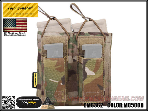 EmersonGear 5.56 y bolsa para cargador con tapa abierta doble para pistola