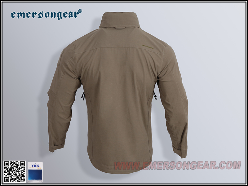 Emersongear abrigo suave resistente al viento con etiqueta azul 'niebla'