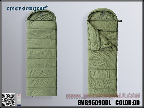 EmersonGear Saco de dormir polar con etiqueta azul L/R