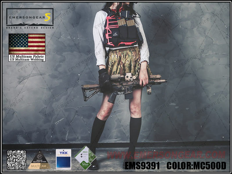 EmersongearS falda plisada de camuflaje