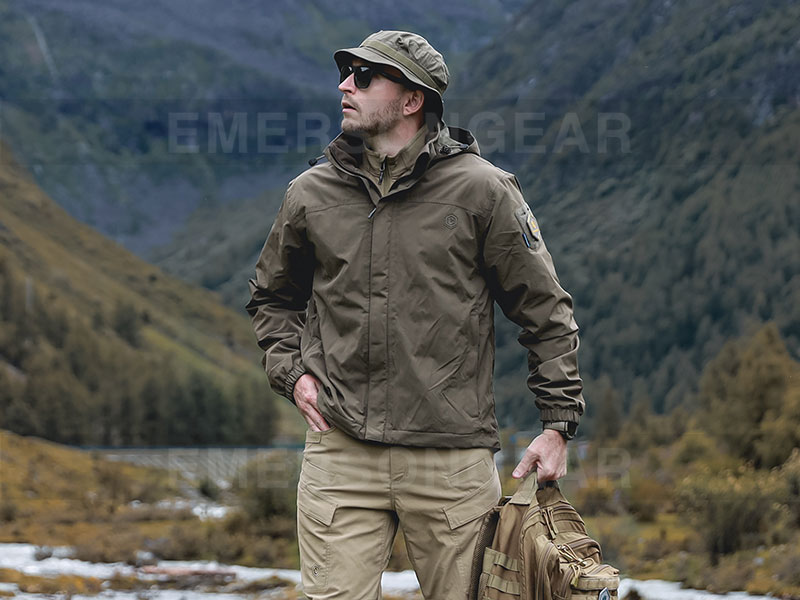 Emersongear ropa de trabajo al aire libre chaqueta táctica de nailon impermeable y transpirable 'Ocelot'