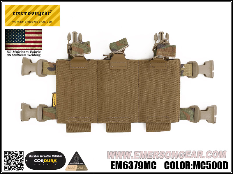 Emersongear LV Placard 5.56 Panel cargador triple