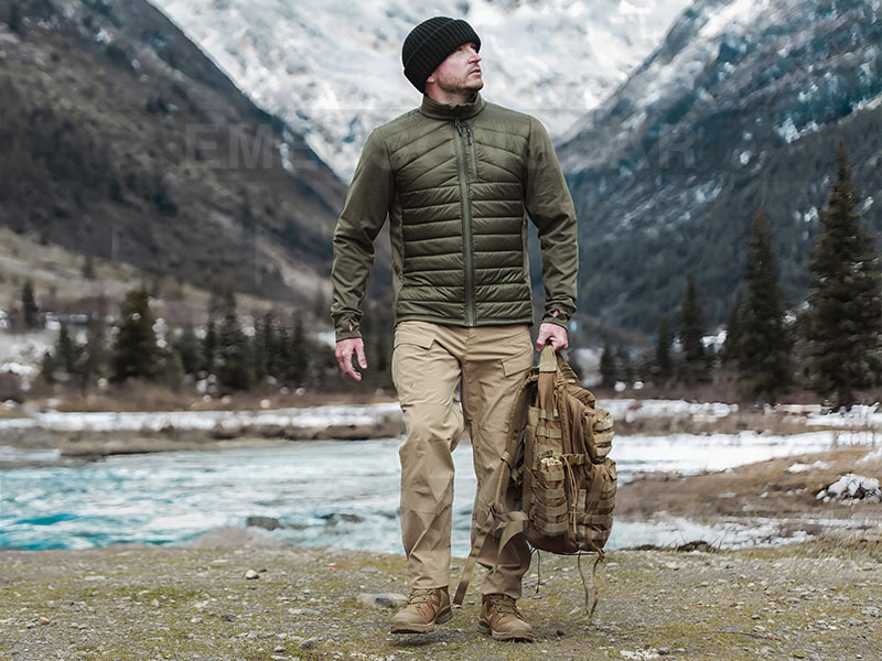 Emersongear Chaqueta térmica de capa media de algodón Thinsulate 3M 'Snow Panther'