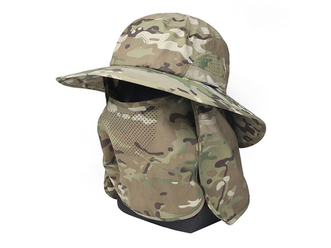 Emersongear UV100+ Gorro Boonie con volantes multifuncional desmontable 'Lagarto con volantes'