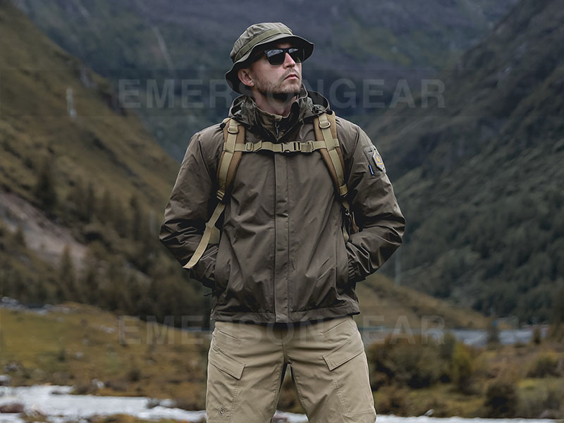 Emersongear ropa de trabajo al aire libre chaqueta táctica de nailon impermeable y transpirable 'Ocelot'