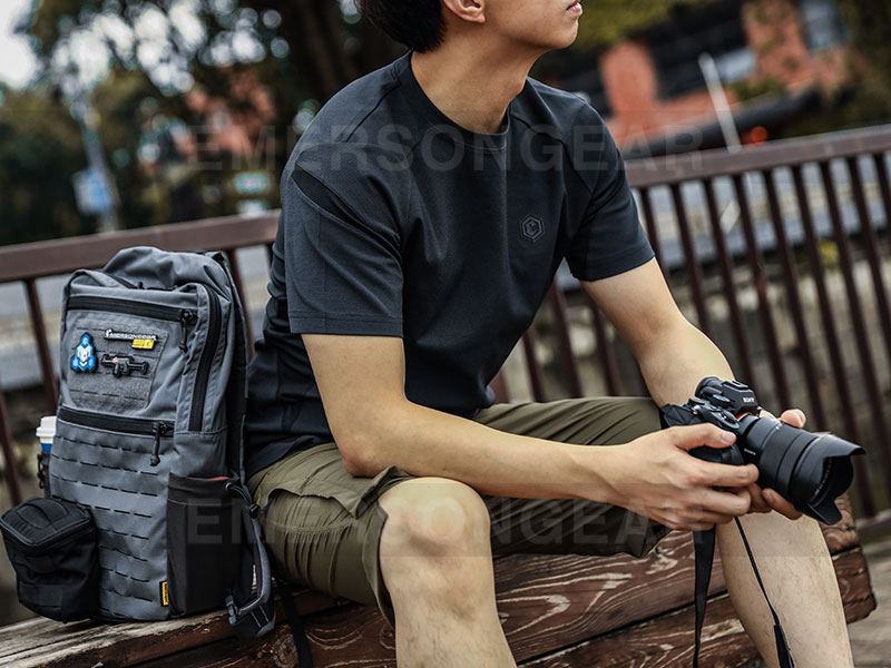 Emersongear-Camiseta funcional que absorbe la humedad para deportes al aire libre, gimnasio, 'Halcón Peregrino'