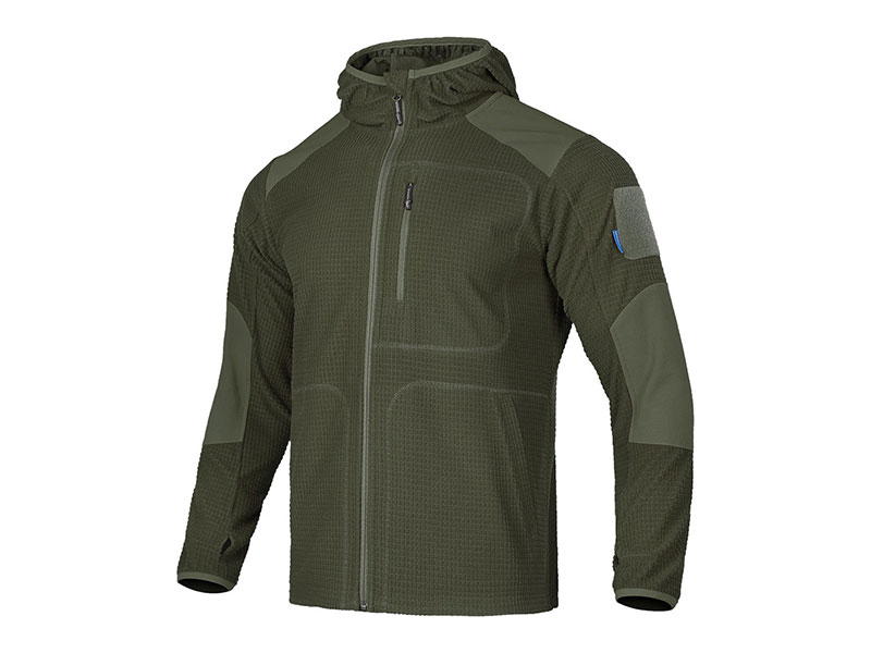 Emersongear chaqueta con capucha táctica para exteriores, forro polar a cuadros de maíz, 'Mastiff'