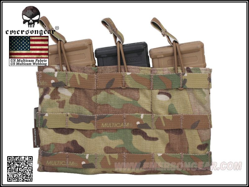 EmersonGear 5.56 Bolsa triple para cargador con parte superior abierta