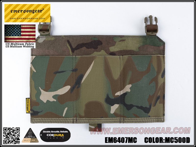 Panel de bolsa de cargador triple Emersongear M4 para: chaleco 419, 420