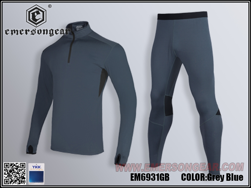 Ropa interior de traje cálido y transpirable con cremallera EmersonGear