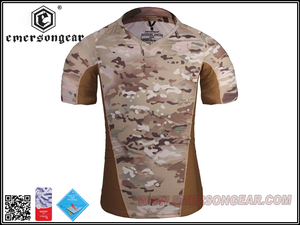 Camisetas para correr de camuflaje con capa base ajustada Skin Tight de EmersonGear