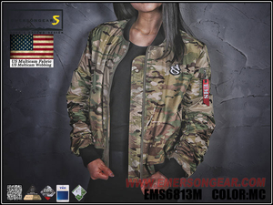 EmersongearS Chaqueta Thermolite estilo MA1 para mujer