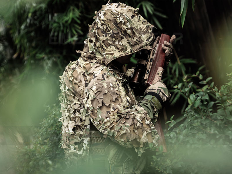 Emersongear Ghillie de asalto de camuflaje ligero